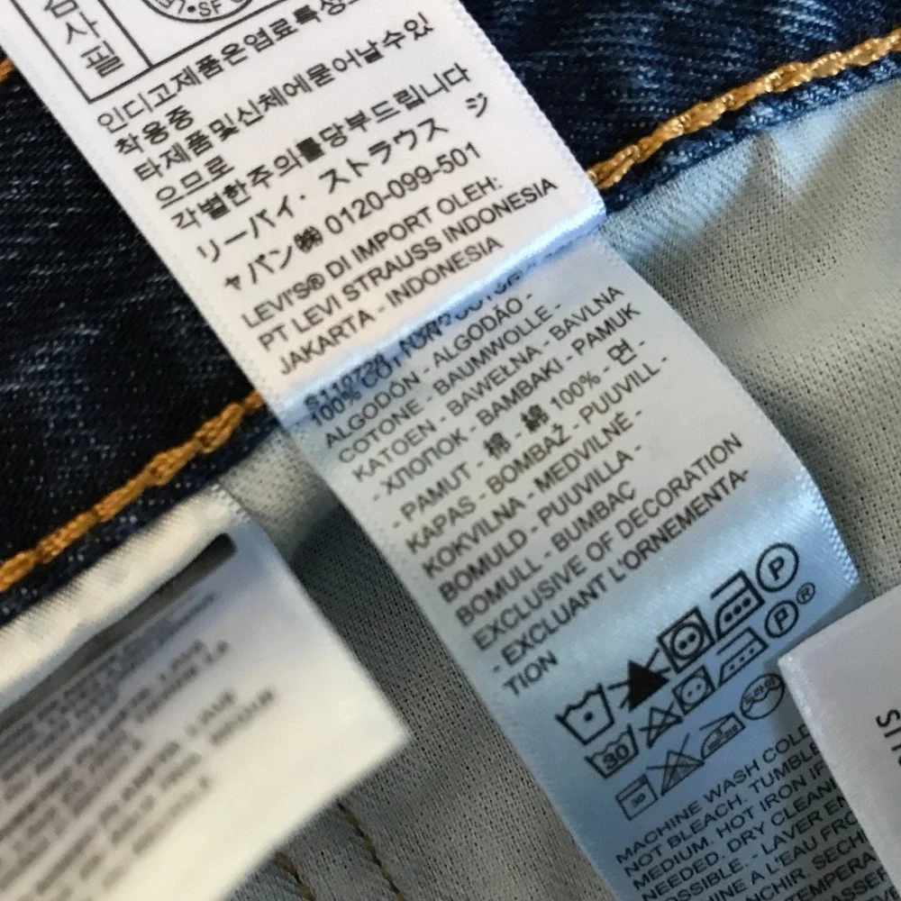 Levis 505 Jeans Mens 32x32 (32x30) Blue Regular Fit Straight Leg Dark Wash Denim